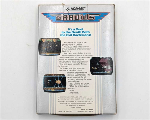 Gradius - Complete In Box - (EEC) - NES Spil (B Grade) (Genbrug)